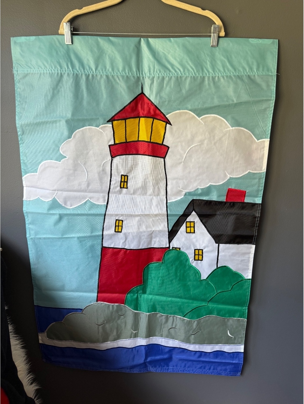 Colorful Lighthouse Nautical House Flag